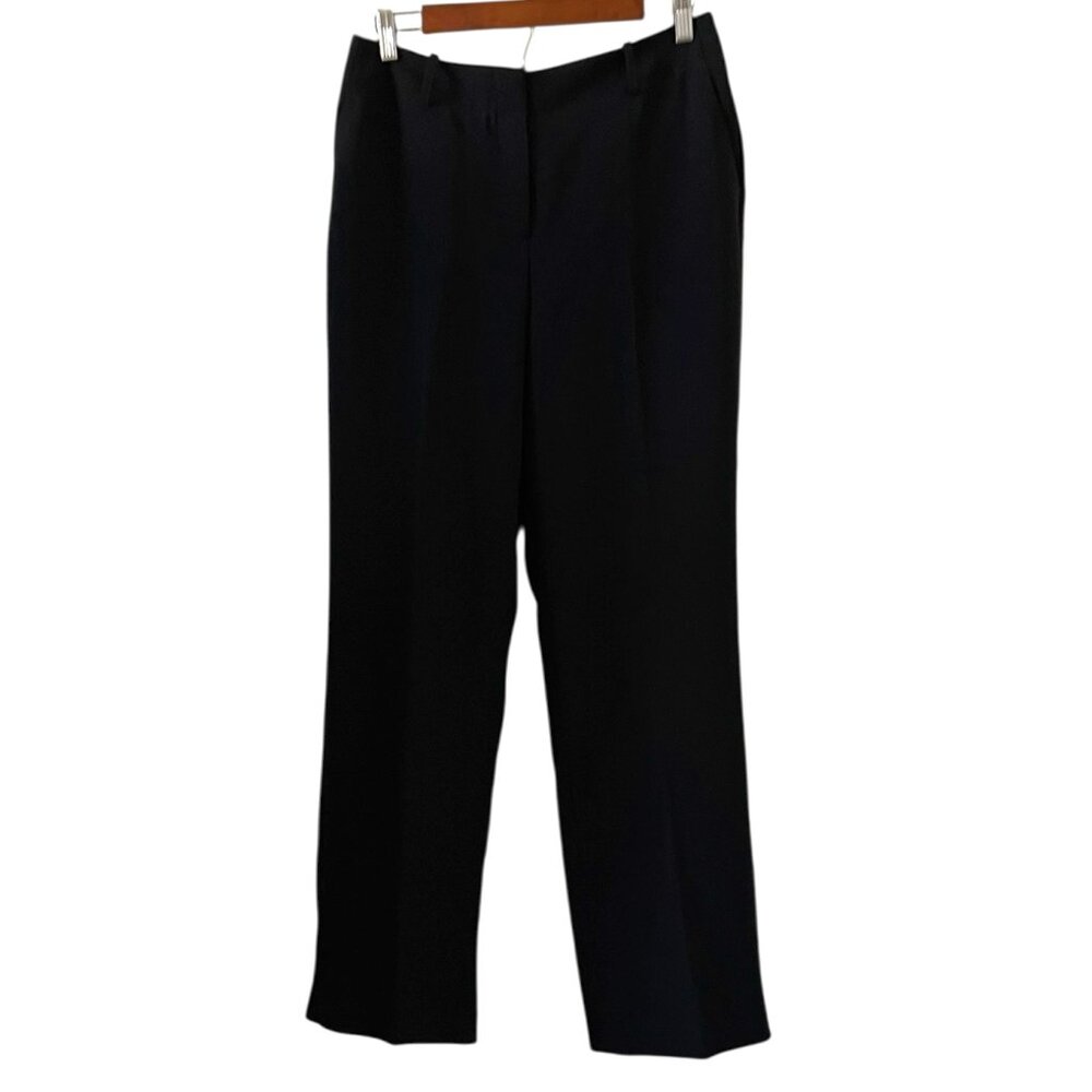 Talbots NEW Heritage Wide Leg Pants/Trousers In Black Size 8